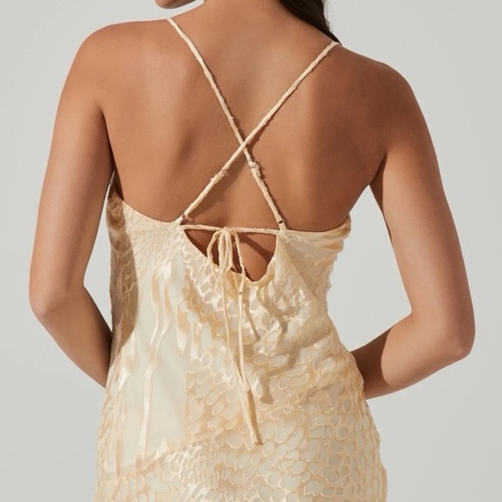 ASTR the Label Gaia Dress in Cream Burnout Floral - Size XS - Picture 4 of 15